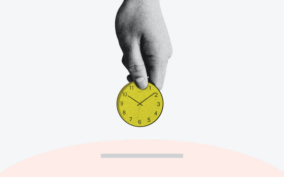 Hand with coin watch