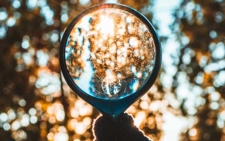magnify glass outdoors